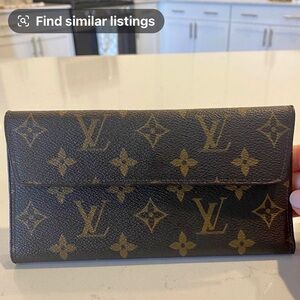 Brown and Gold Monogram Clutch